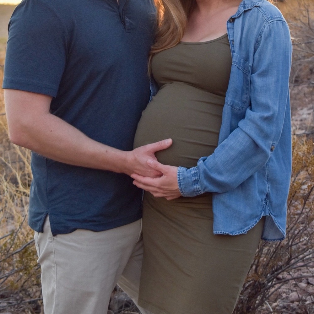 Olive Green Maternity Tank Dress